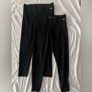 Victoria secret PINK leggings. Used size large. Originally $40 a piece